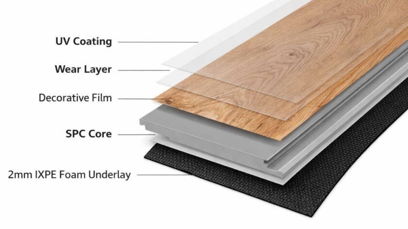 Hybrid flooring layers