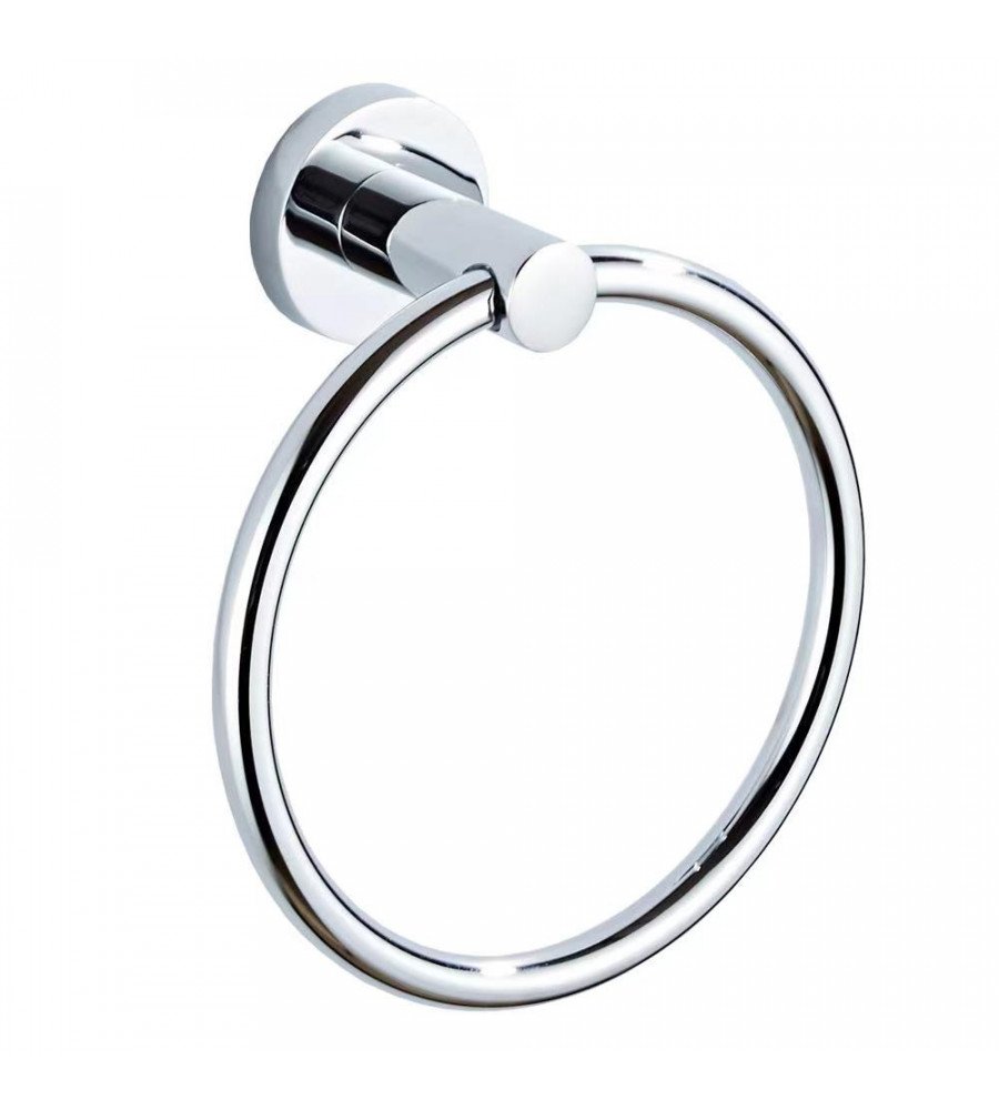 Renovation and flooring installation project in Melbourne. 00 Round Towel Ring Chrome - Image 1