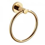 Round Towel Ring Polished Gold