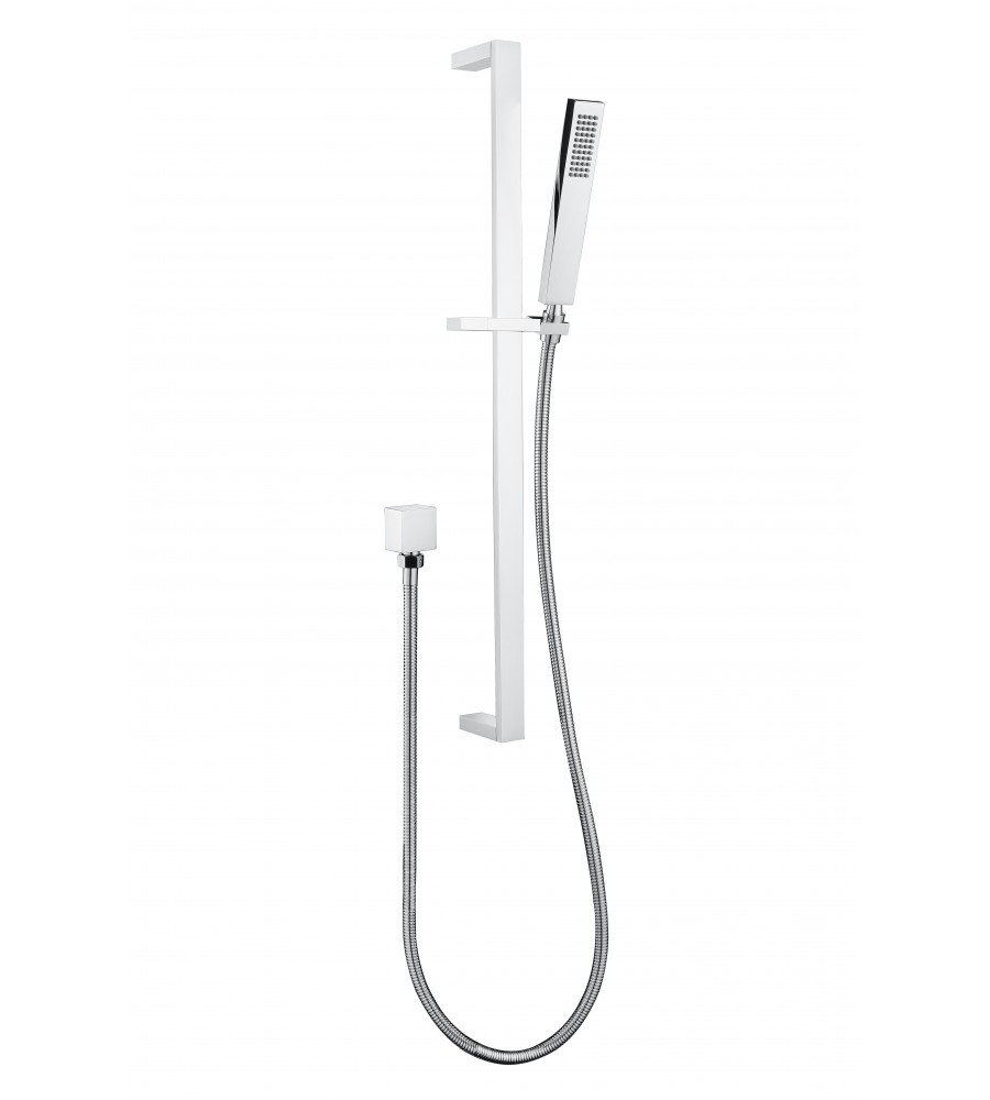 Renovation and flooring installation project in Melbourne. Brass Shower Hand With Rail - Image 1