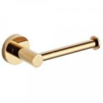 Round Toilet Roll Holder Polished Gold