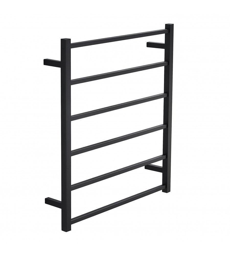 Renovation and flooring installation project in Melbourne. Ladder Towel Rail Square Matte Black - Image 1