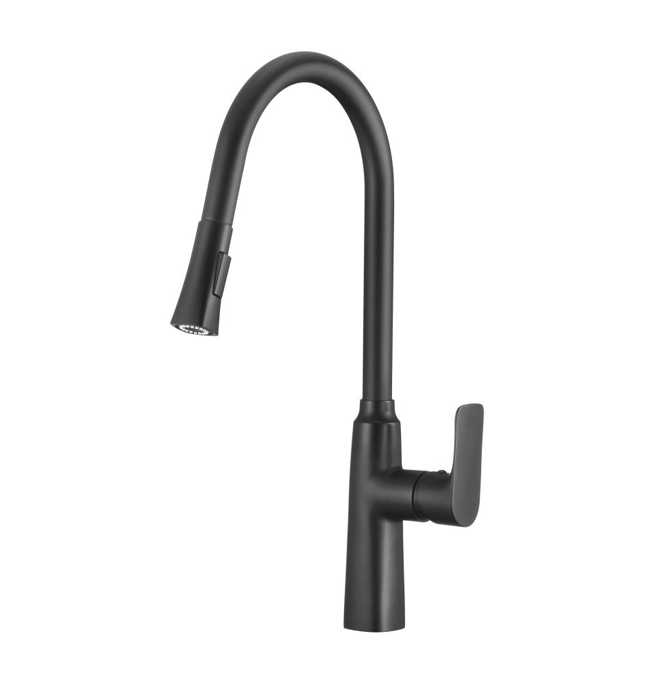 Renovation and flooring installation project in Melbourne. MATTE BLACK Kitchen Mixer Pull Out - Image 1