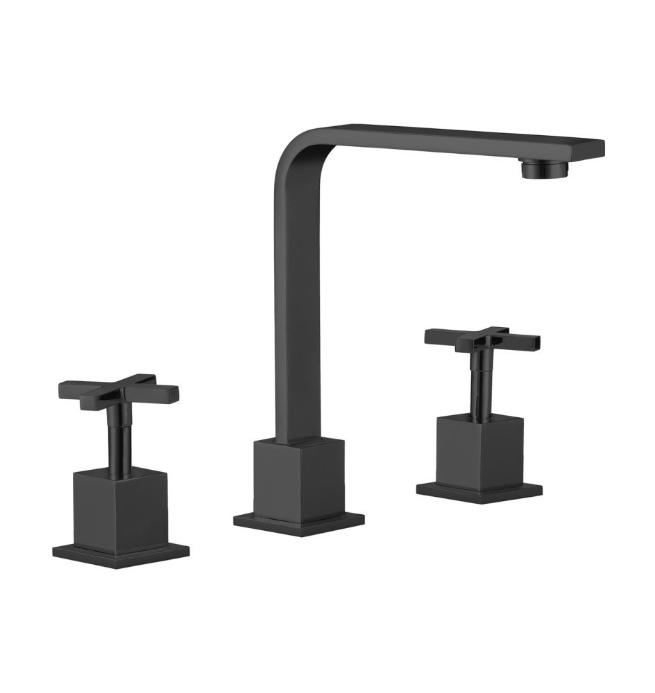 Renovation and flooring installation project in Melbourne. CHROME SQUARE BASIN TAP SET WITH SPOUT - Image 1