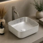 Countertop Basin With Rough Gilding | 385x385x140mm | AHF
