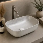 Countertop Basin With Rough Gilding | 455x320x135mm | AHF
