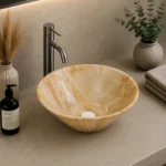 Countertop Ceramic Basin | 420x420x150mm Marble Look | AHF