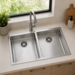 Undermount Double Bowl Kitchen Sink | 870x440x250mm | AHF