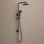 Rose Matte Black Shower Set | Chrome | AHF