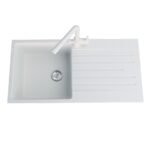 White Granite Sink With Drainer