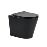 MATTE BLACK In-Wall Cistern Rimless Toilet NANO GLAZE