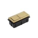 SQUARE GUNMETAL BUTTON