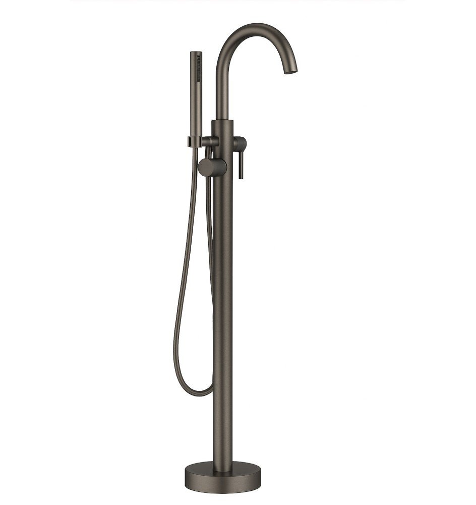 Renovation and flooring installation project in Melbourne. GUNMETAL Free Standing Bath Mixer - Image 1