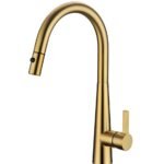 Brushed Gold Kitchen Mixer Pull Out