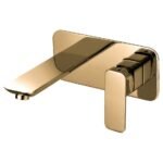 BRUSHED GOLD BATHWALL MIXER