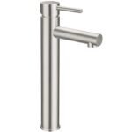 BRUSHED NICKEL Round Tall Basin Mixer