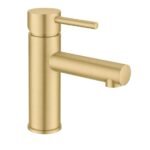 BRUSHED GOLD Round Basin Mixer