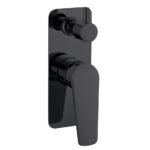 MATTE BLACK SHOWER MIXER WITH DIVERTER