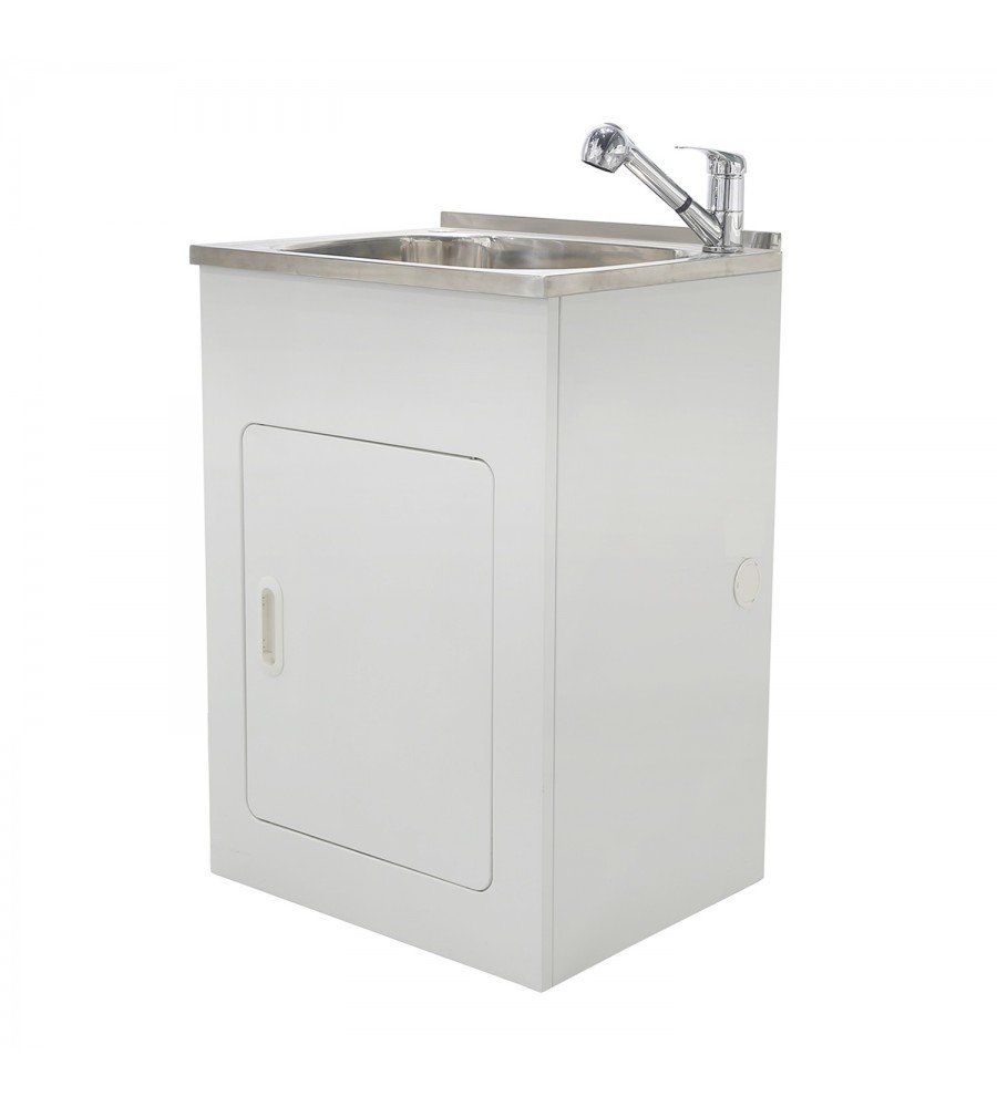 Renovation and flooring installation project in Melbourne. Laundry Cabinet - Image 1