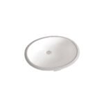 Undermount gloss white ceramic basin