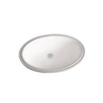 Undermount gloss white ceramic basin