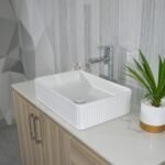 MATTE WHITE FLUTED BASIN