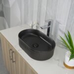 MATTE BLACK FLUTED BASIN