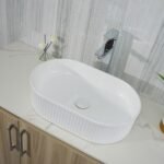 MATTE WHITE FLUTED BASIN