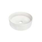 GLOSS WHITE FLUTED BASIN