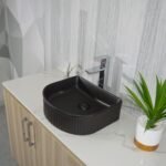 MATTE BLACK FLUTED BASIN