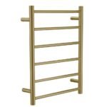 ROUND Heated Towel Rail BRUSHED GOLD