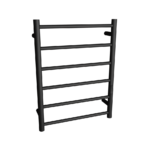 ROUND Heated Towel Rail MATTE BLACK