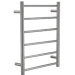 ROUND Heated Towel Rail BRUSHED NICKEL