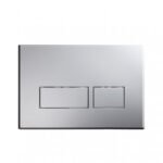 Square Chrome In-Wall Cistern Button