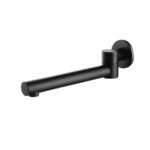 round bath spout matte black swivel