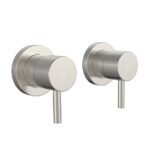 BRUSHED NICKEL ROUND SHOWER TAP SET