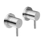 CHROME ROUND SHOWER TAP SET