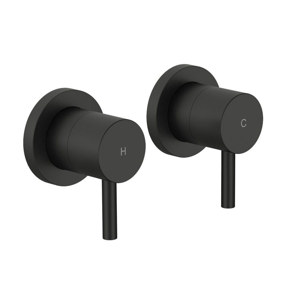 Renovation and flooring installation project in Melbourne. MATTE BLACK ROUND SHOWER TAP SET - Image 1