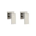 BRUSHED NICKEL SQUARE SHOWER TAP SET