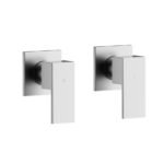 CHROME SQUARE SHOWER TAP SET