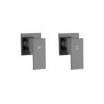 Gunmetal Square Shower Tap Set