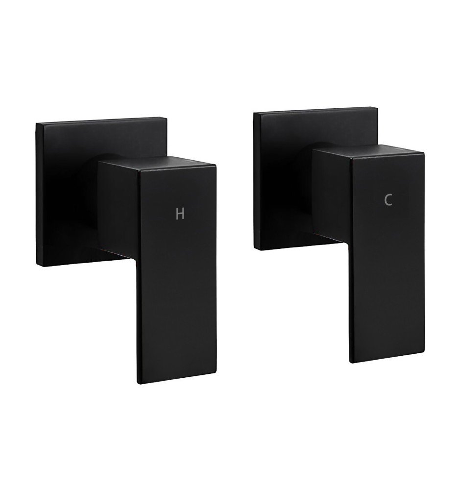 Renovation and flooring installation project in Melbourne. MATTE BLACK SQUARE SHOWER TAP SET - Image 1