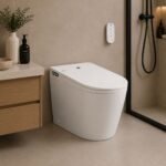 CRAWFORD Smart Auto Flush Sensor Rimless Floor Pan Toilet