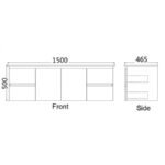 2165GB FLORA Wall Hung Vanity