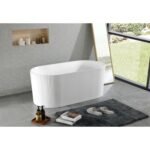5020 Freestanding Fluted Bathtub Matte White