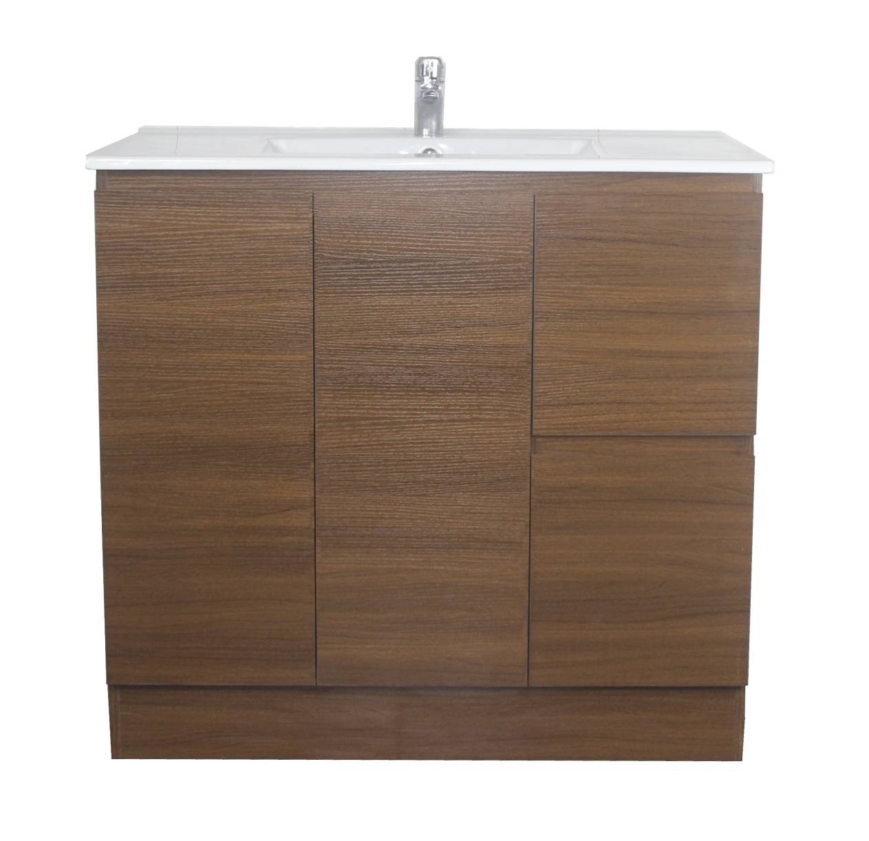 900W FREESIA Wood Colour Free Standing Vanity - Image 1