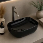 Countertop Glossy Black Basin | 455x320x135mm | AHF