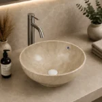 Countertop Ceramic Basin | 420x420x175mm Marble Look | AHF