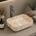 Countertop Ceramic Basin | 500x400x135mm Marble Look | AHF