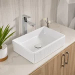 Gloss White Fluted Basin | 500x340x130mm | AHF